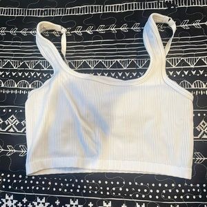 white crop top